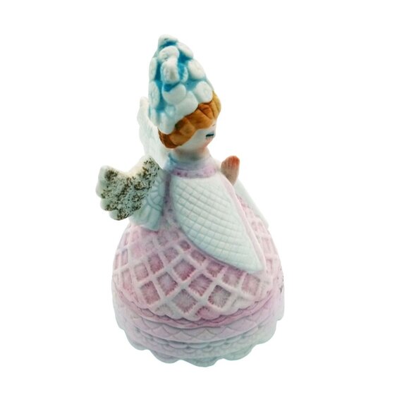Bell Lefton China Hand Painted Praying Angel 4 Inch Porcelain Vintage Christmas - Picture 5 of 14